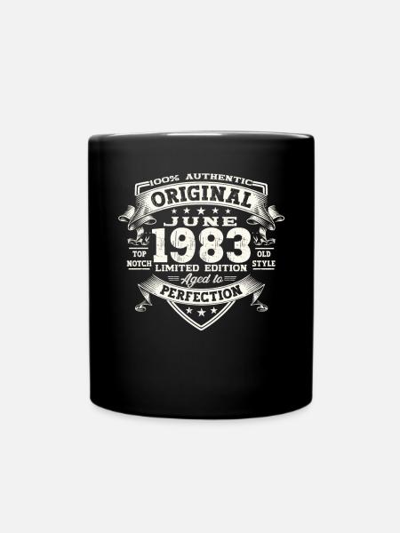 40. Geburtstag Mann Juni Jahrgang 1983 Original - Tasse einfarbig - Schwarz