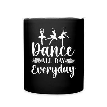 Ballet Dancer Dance Girl Ballerina - Full Colour Mug - black - Front