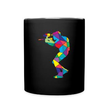 Low Poly Shooting Polygon Paintball - Mug uni - noir - Devant