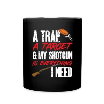 Tir au piège Tir au pigeon en argile Skeet - Mug uni - noir - Devant