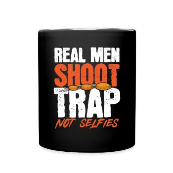 Trapschießen Skeet Tontaubenschießen - Tasse einfarbig - Schwarz - Vorne