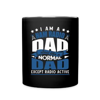 Hommes Je suis un amateur Radio Papa Opérateur radio amateur An - Mug uni - noir - Devant