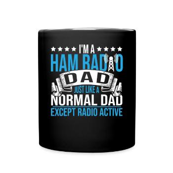 Je suis un amateur de radio papa signal hommes amateur radio opéra - Mug uni - noir - Devant