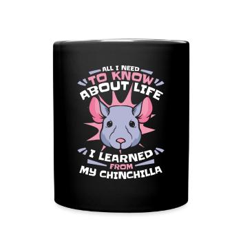 I learned from My Chinchilla Shorttail Longhair - Full Colour Mug - black - Front