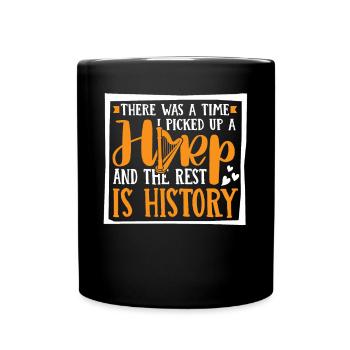 And The Rest Is History Harfenmusik Harfe - Tasse einfarbig - Schwarz - Vorne
