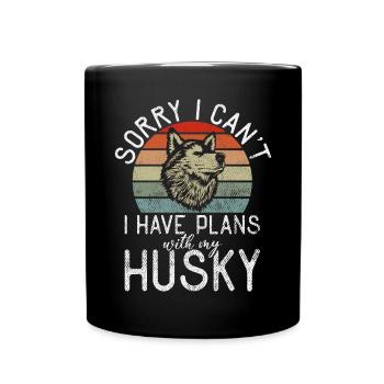 Cadeaux de chien Husky - Mug uni - noir - Devant