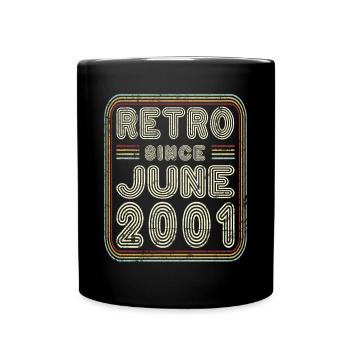 Anniversaire Juin 2001 Cadeau rétro - Mug uni - noir - Devant
