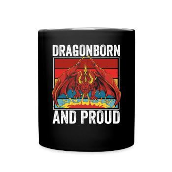 Sang et fierté du dragon - Mug uni - noir - Devant