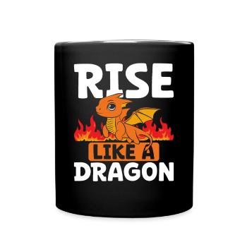 Levez-vous comme un dragon - Mug uni - noir - Devant