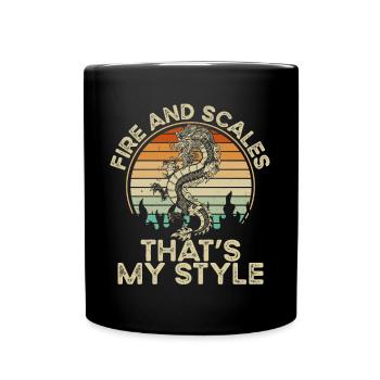 Fire and sheds, that's my style - Full Colour Mug - black - Front