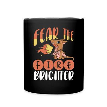 Craignez le feu du dragon plus brillant - Mug uni - noir - Devant