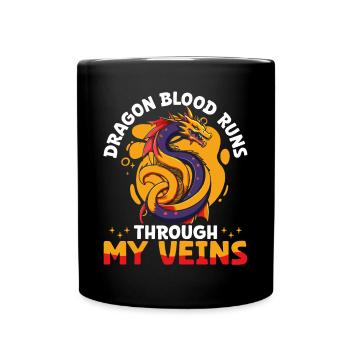 Le sang du dragon coule à flot - Mug uni - noir - Devant