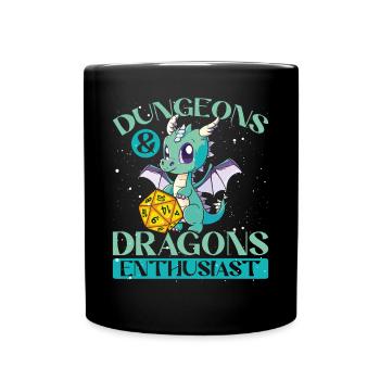 Drachen enthusiast - Tasse einfarbig - Schwarz - Vorne