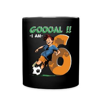 Anniversaire de football - 6 ans Garçon - 6. - Mug uni - noir - Devant