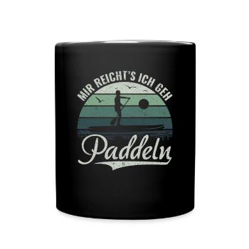 Rétro J’en ai assez je vais pagayer - SUP - Mug uni - noir - Devant
