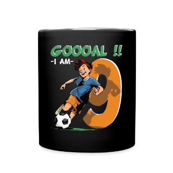 Football Birthday - 9 years old boy - 9. - Full Colour Mug - black - Front
