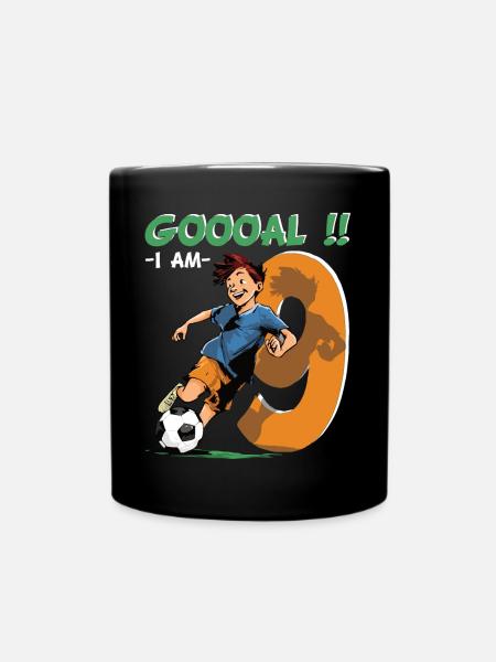 Fußball Geburtstag - 9 Jahre Alter Junge - 9. - Tasse einfarbig - Schwarz