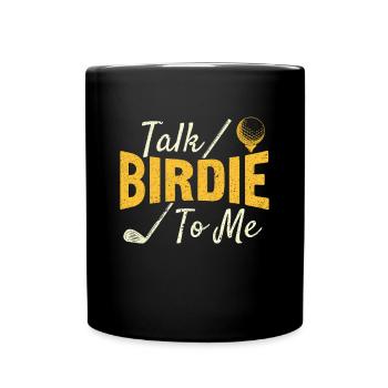 Retro Talk Birdie To Me - Golf Golfer Golfen - Mug uni - noir - Devant