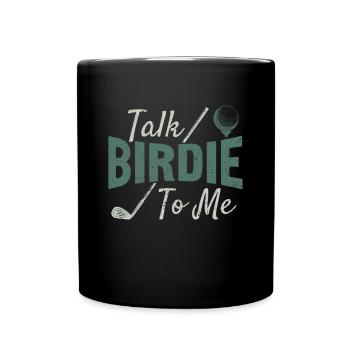 Retro Talk Birdie To Me - Golf Golfer Golfen - Mug uni - noir - Devant