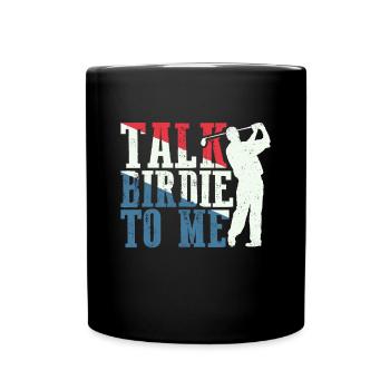 Retro Talk Birdie To Me - Golf Golfer Golfen - Mug uni - noir - Devant