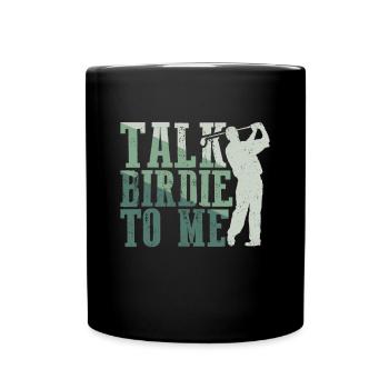 Retro Talk Birdie To Me - Golf Golfer Golfen - Mug uni - noir - Devant