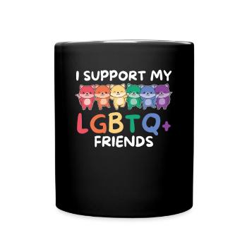 Drapeau arc-en-ciel Gay Pride LGBTQ Fox - Mug uni - noir - Devant