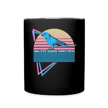 Qualifizierte Quaker Papageienmutter - Tasse einfarbig - Schwarz - Vorne
