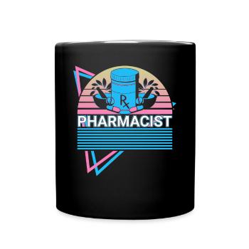 Apothekerin Apotheke Retro - Tasse einfarbig - Schwarz - Vorne