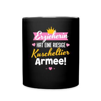 Erzieherin Weihnachten Kuscheltier Armee Lustig - Tasse einfarbig - Schwarz - Vorne