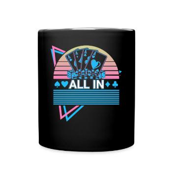Joueur de poker Rétro - Mug uni - noir - Devant