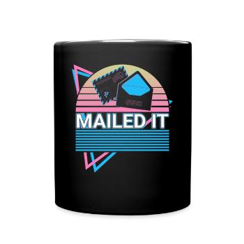 Postdienst Postbote Retro - Tasse einfarbig - Schwarz - Vorne