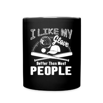 Softball Softball I Like My Glove - Full Colour Mug - black - Front