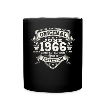 57th Birthday Man Juin Année 1966 Original - Mug uni - noir - Devant