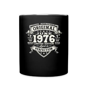 47. Geburtstag Mann Juni Jahrgang 1976 Original - Tasse einfarbig - Schwarz - Vorne