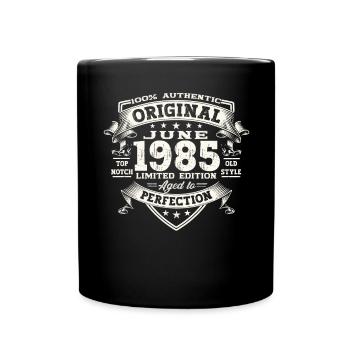38. Geburtstag Mann Juni Jahrgang 1985 Original - Tasse einfarbig - Schwarz - Vorne
