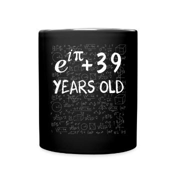 38th birthday 38 years old Euler Identity math - Full Colour Mug - black - Front