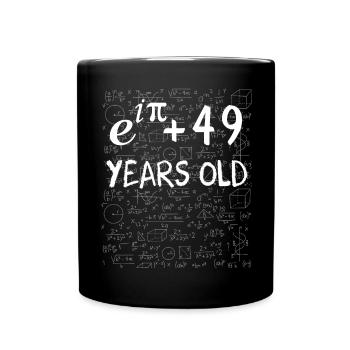 48. Geburtstag 48 Jahre Euler - Tasse einfarbig - Schwarz - Vorne