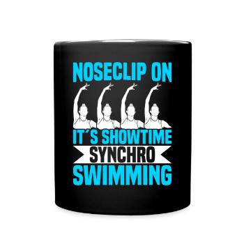 Synchronschwimmen - Tasse einfarbig - Schwarz - Vorne