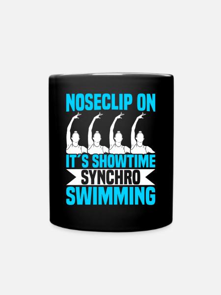 Synchronschwimmen - Tasse einfarbig - Schwarz