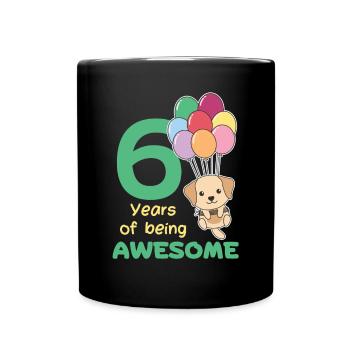 Labrador pour les enfants de 6 ans - Mug uni - noir - Devant