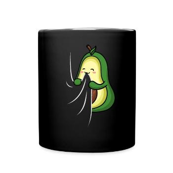 Avocado eats t-shirt Starving avocado - Full Colour Mug - black - Front