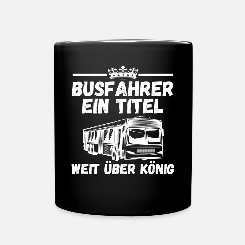 Bus Busfahrer - Tasse einfarbig - Schwarz