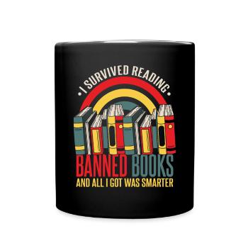 I Survived Reading Banned Books - Full Colour Mug - black - Front
