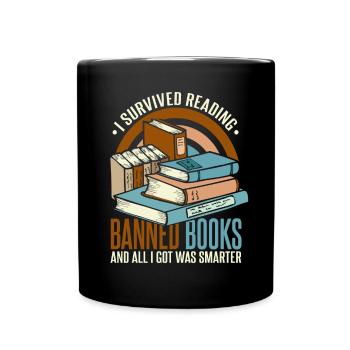 I Survived Reading Banned Books - Full Colour Mug - black - Front