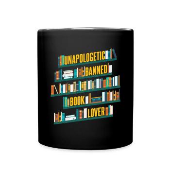 Unapologetic Verbotener Buchliebhaber - Tasse einfarbig - Schwarz - Vorne