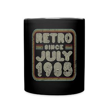 Geburtstag Juli 1985 Retro Geschenk - Tasse einfarbig - Schwarz - Vorne