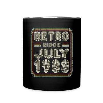 Anniversaire Juillet 1983 Cadeau rétro - Mug uni - noir - Devant