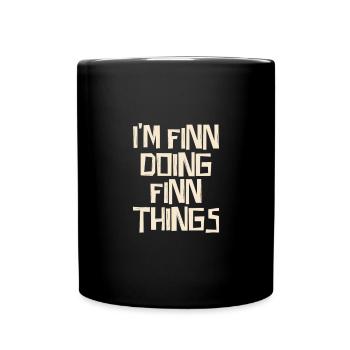 Je suis Finn en train de faire des choses Finn - Mug uni - noir - Devant