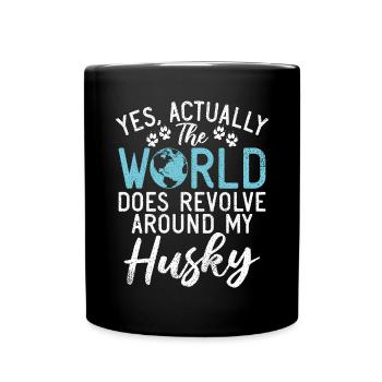 Cadeaux de chien Husky - Mug uni - noir - Devant