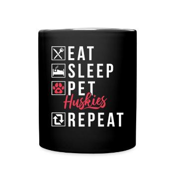 Cadeaux de chien Husky - Mug uni - noir - Devant